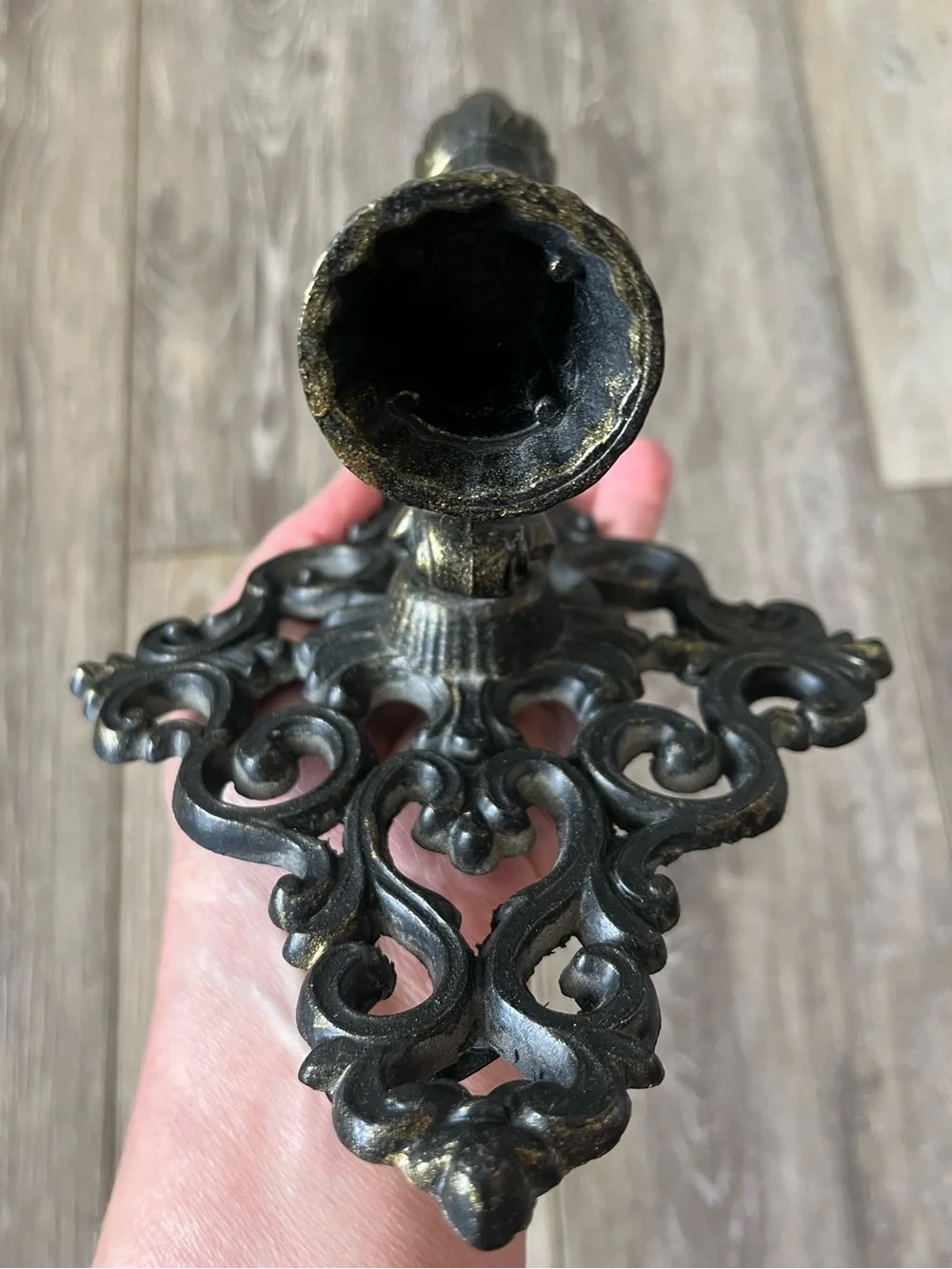Antique-Style Black set of 2 metal Wall Sconces - Elegant  Candle Holders